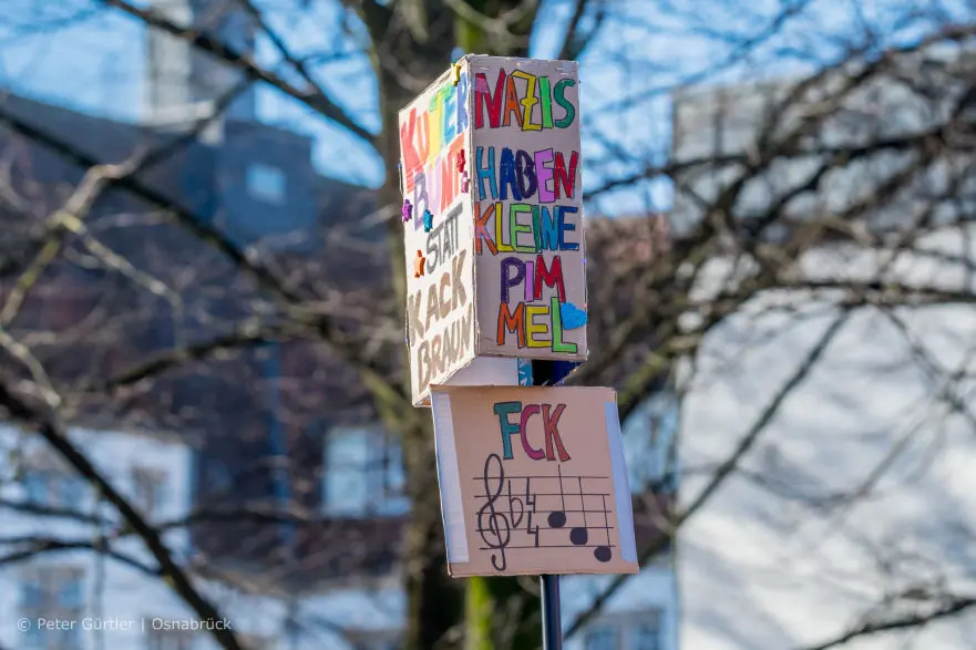 Osnabrück | Schlossgarten | Gegen Faschismus | FÜR Demokratie